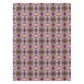 Abstracte kunst met fijne paarse bloemen tafelkleed (Voorkant)