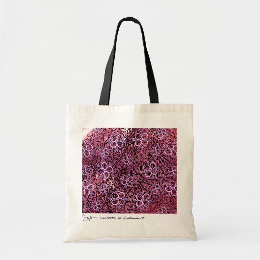 Abstracte kunst met Flowers Bag - Bourgogne roze Tote Bag (Voorkant)