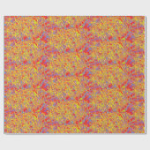 abstracte kunst met geel en blauw krabbel cadeaupapier (Vlak)