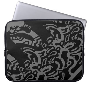 abstracte kunst met gloed laptop sleeve