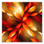 Abstracte kunst met goudvlokken foto afdruk (Voorkant)