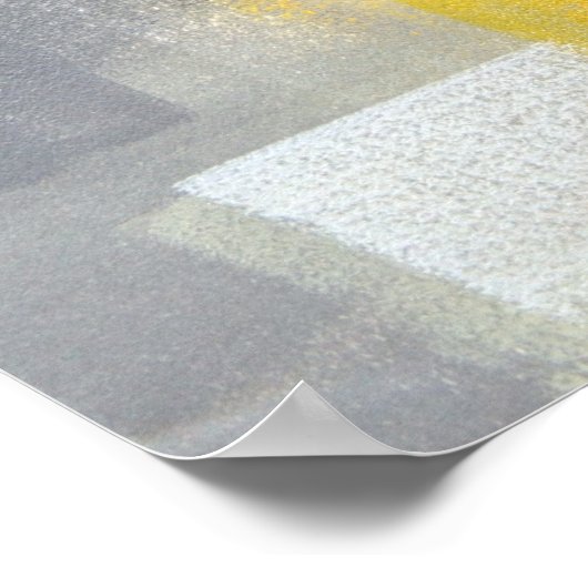 abstracte kunst met grijs en geel poster (Hoek)