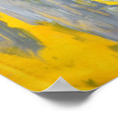 abstracte kunst met grijze en gele smaak poster (Hoek)