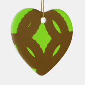 abstracte kunst met groene kraamkunst keramisch ornament (Rechts)