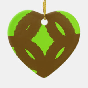 abstracte kunst met groene kraamkunst keramisch ornament