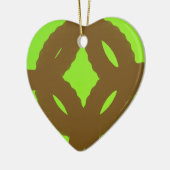 abstracte kunst met groene kraamkunst keramisch ornament (Links)