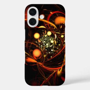 Abstracte kunst met hartslag iPhone 16 hoesje