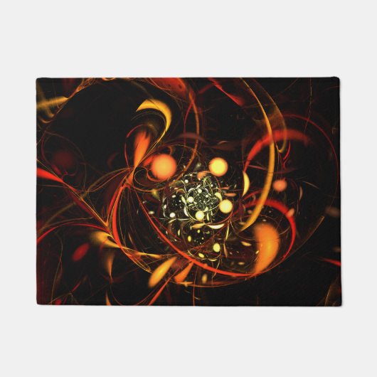 Abstracte kunst met hartslag deurmat (Voorkant)