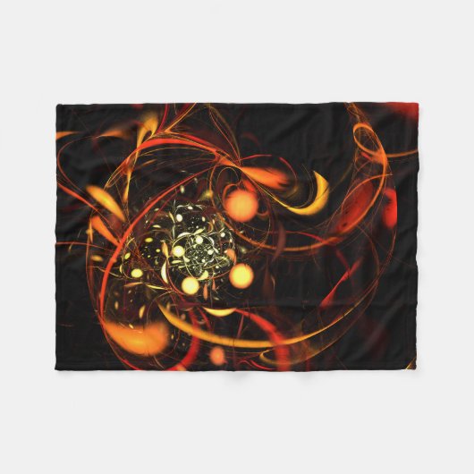 Abstracte kunst met hartslag fleece deken (Voorkant (Horizontaal))