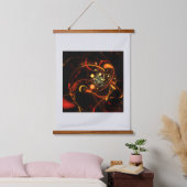 Abstracte kunst met hartslag hangend wandkleed (Slaapkamer)