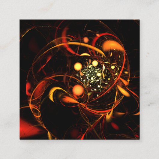 Abstracte kunst met hartslag informatiekaartje (Voorkant)