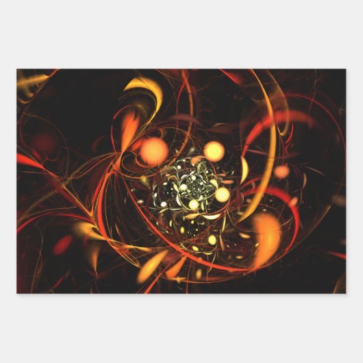 Abstracte kunst met hartslag inpakpapier vel (Voorkant 3)