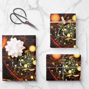 Abstracte kunst met hartslag inpakpapier vel