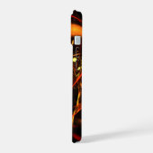 Abstracte kunst met hartslag iPhone 15 case (Linkerkant)