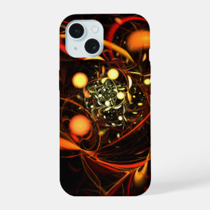 Abstracte kunst met hartslag iPhone 15 case