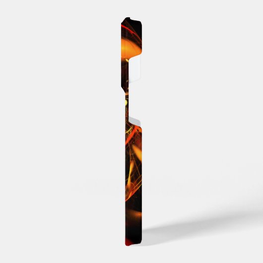 Abstracte kunst met hartslag iPhone hoesje (Linkerkant)