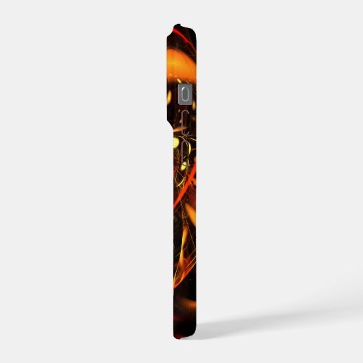 Abstracte kunst met hartslag iPhone hoesje (Linkerkant)