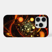 Abstracte kunst met hartslag iPhone hoesje (Achterkant horizontaal)