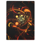 Abstracte kunst met hartslag klembord (Achterkant)