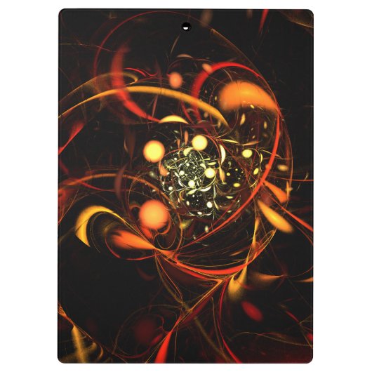 Abstracte kunst met hartslag klembord (Achterkant)