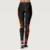 Abstracte kunst met hartslag leggings (Achterkant)