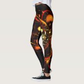 Abstracte kunst met hartslag leggings (Links)
