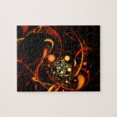 Abstracte kunst met hartslag legpuzzel (Horizontaal)