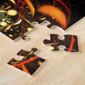 Abstracte kunst met hartslag legpuzzel (Zijkant)