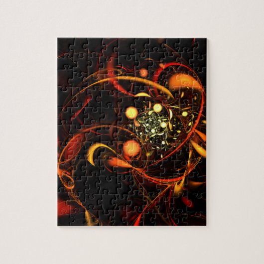 Abstracte kunst met hartslag legpuzzel (Verticaal)