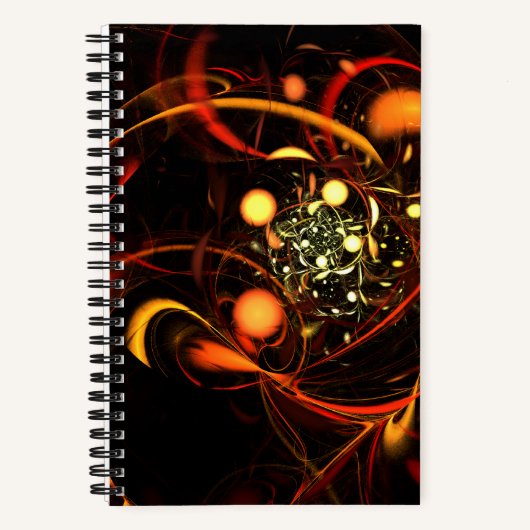Abstracte kunst met hartslag notitieboek (Voorkant)