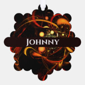 Abstracte kunst met hartslag ornament kaart (Achterkant)