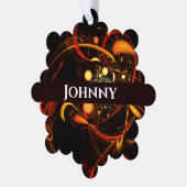 Abstracte kunst met hartslag ornament kaart (Links)