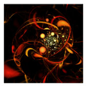 Abstracte kunst met hartslag perfect poster (Voorkant)