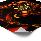 Abstracte kunst met hartslag poster (Hoek)