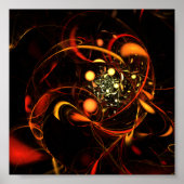 Abstracte kunst met hartslag poster (Voorkant)