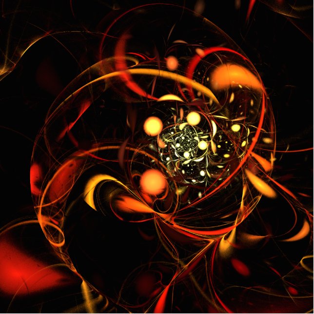 Abstracte kunst met hartslag staand fotobeeldje  (Voorkant)