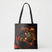 Abstracte kunst met hartslag tote bag (Voorkant)
