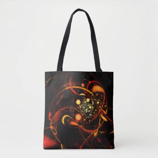 Abstracte kunst met hartslag tote bag (Voorkant)