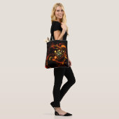 Abstracte kunst met hartslag tote bag (Op model)