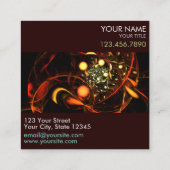 Abstracte kunst met hartslag vierkante visitekaartje (Achterkant)