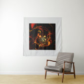Abstracte kunst met hartslag wandkleed (In Situ (horizontaal))