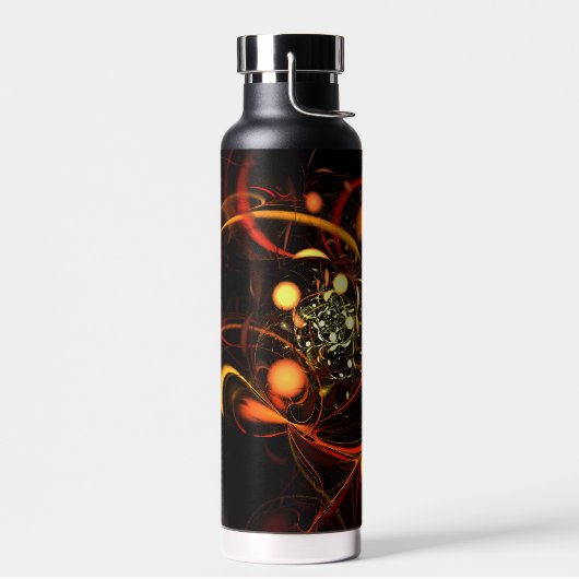 Abstracte kunst met hartslag waterfles (Links)