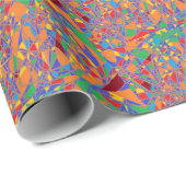 abstracte kunst met heldere kleuren Italiaans uite Cadeaupapier (Rol Hoek)