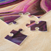Abstracte kunst met heldere verf vloeiende golven legpuzzel (Zijkant)