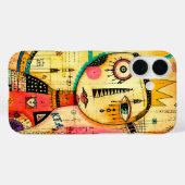 Abstracte Kunst met initialen  Case-Mate iPhone Case (Achterkant (horizontaal))