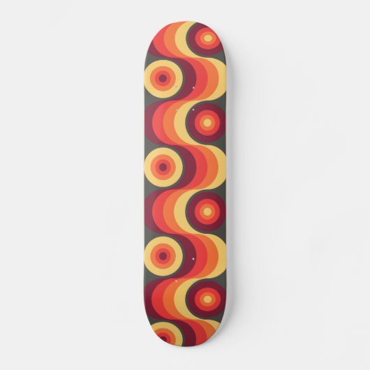 Abstracte kunst met kleurrijke retro - skateboard (Voorkant)