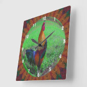 Abstracte kunst met kleurrijke rooster vierkante klok (Hoek)