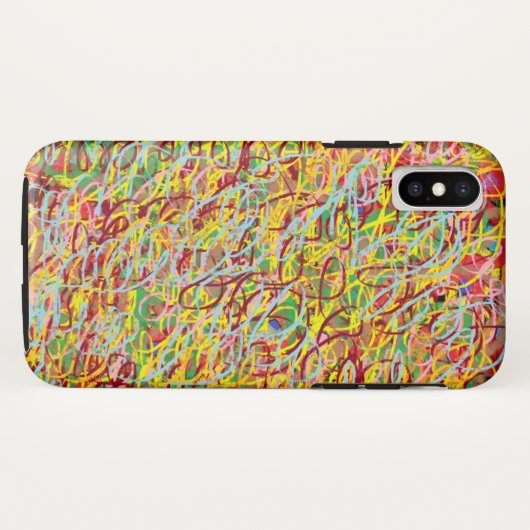 abstracte kunst met krabbel, zeer kleurrijk Case-Mate iPhone case (Achterkant (horizontaal))