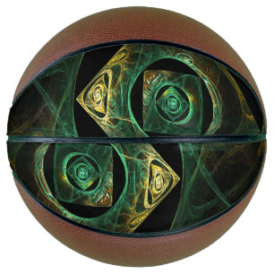 Abstracte kunst met magische trillingen basketbal