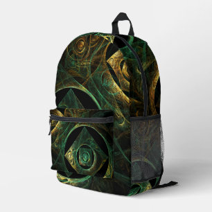 Abstracte kunst met magische trillingen bedrukte rugzak